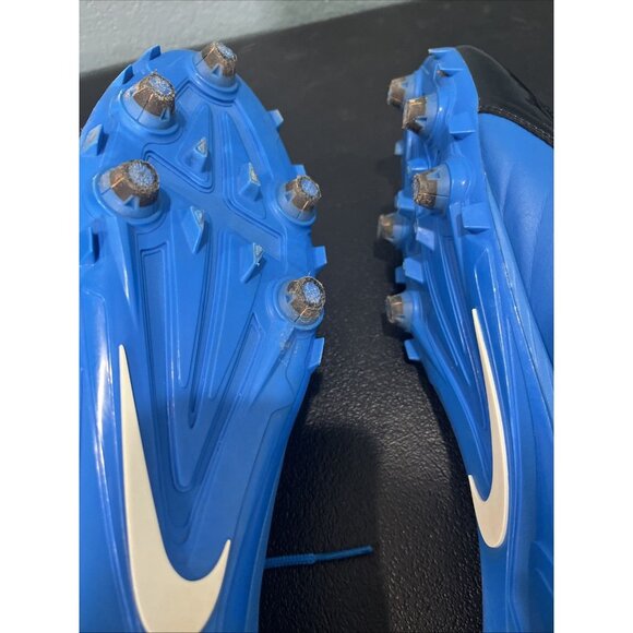 Nike Alpha Strike 3/4 TD Mens 14 Football Cleats 579370-014 Blue/Black Dual Pull - Picture 7 of 10